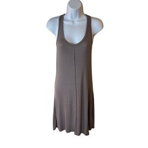 NWT INTIMATELY FREE PEOPLE RIBBED RAZOR BACK SHIRT DRESS SMOKED PURPLE SIZE LG